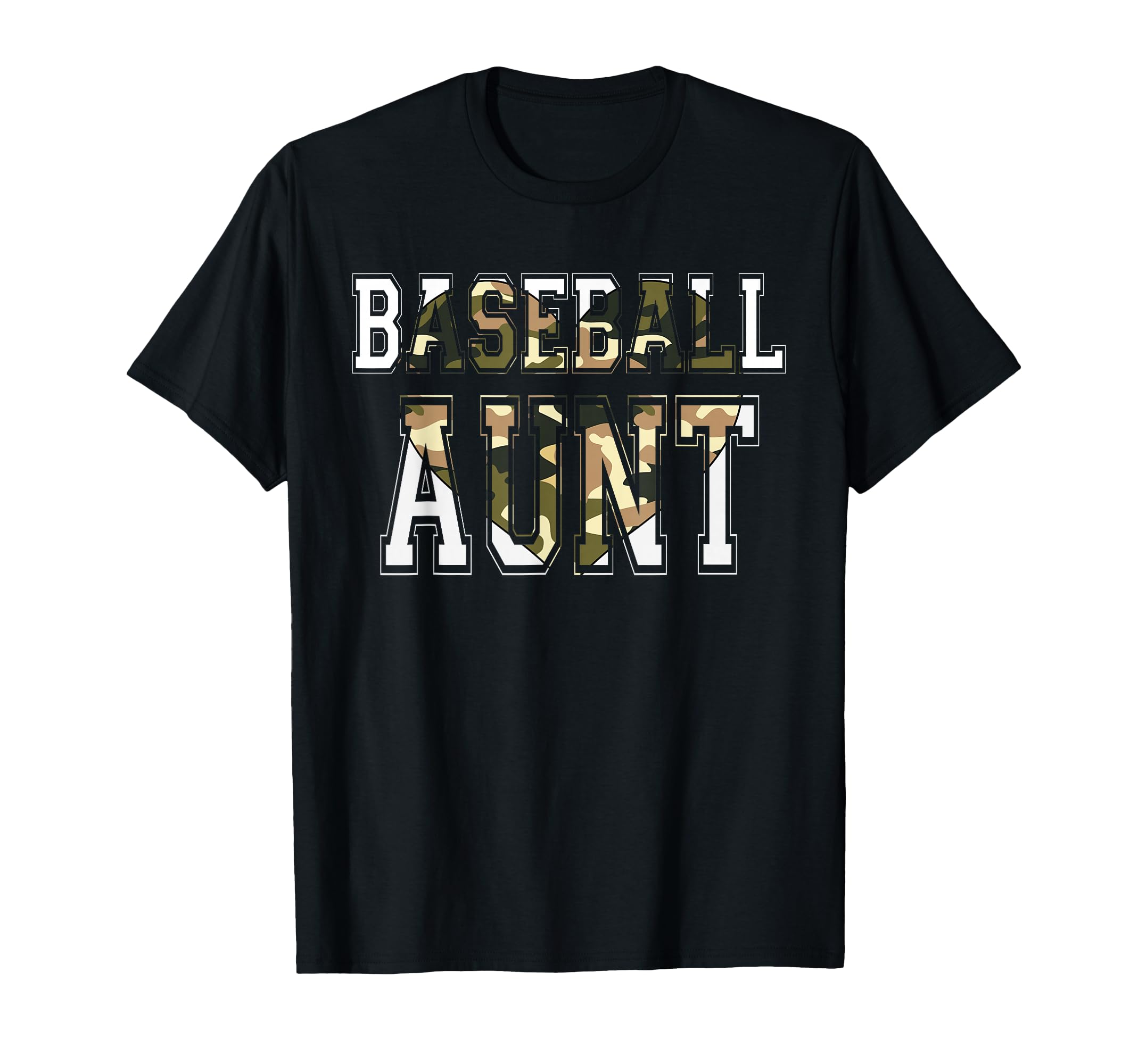 Baseball Aunt Camo Heart Love Pride T-Shirt - Minimalist Print Men Women - T-Shirt, Sweatshirt, Hoodie