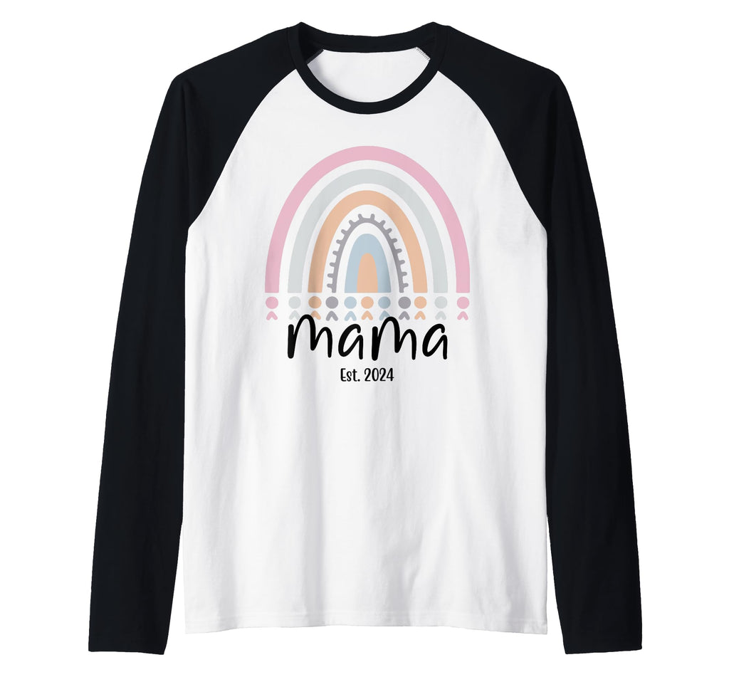 Rainbow Mama Est 2024 Mom Sweatshirt - Fun Novelty Design for Adults - T-Shirt, Sweatshirt, Hoodie