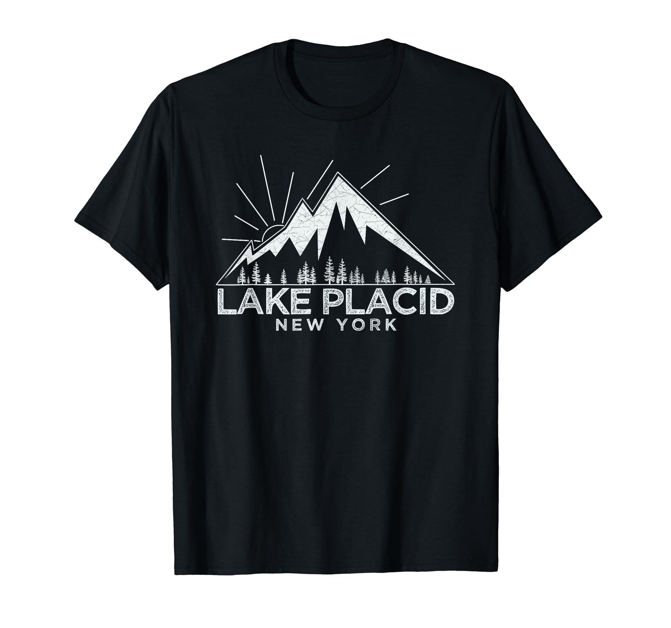Lake Placid Distressed T-Shirt - Custom Art Print for Adults - T-Shirt, Sweatshirt, Hoodie