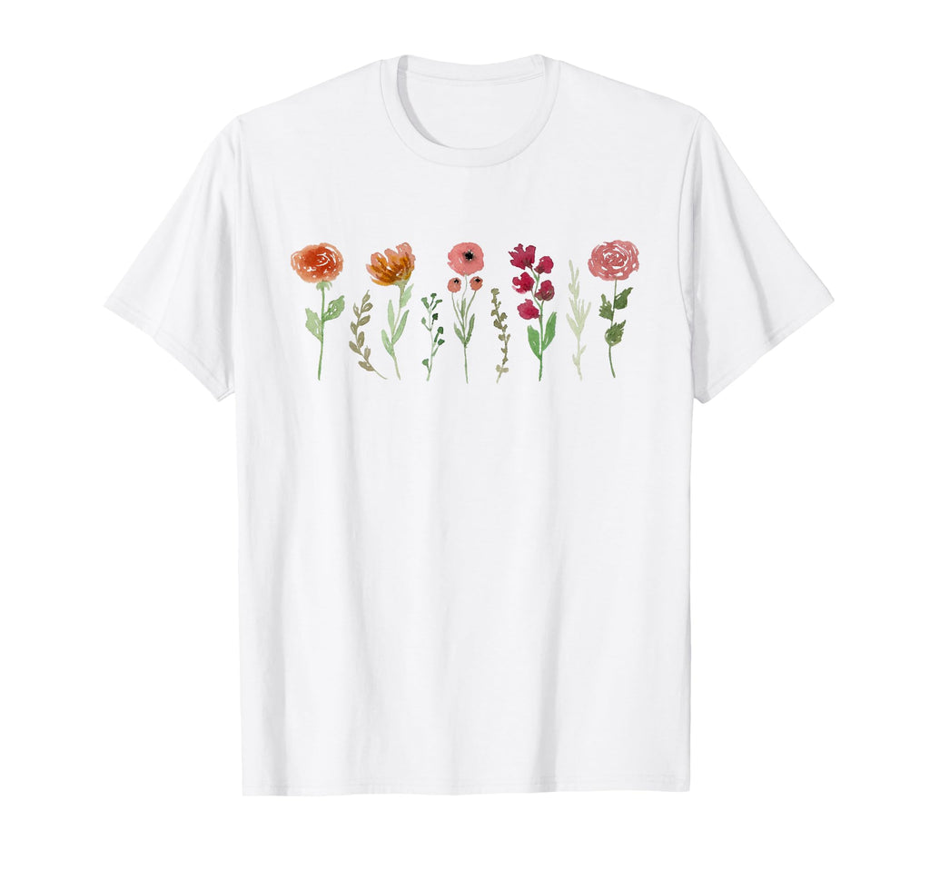 Womens Flower Casual Boho Wildflower T-Shirt - Graphic Print Unisex - T-Shirt, Sweatshirt, Hoodie