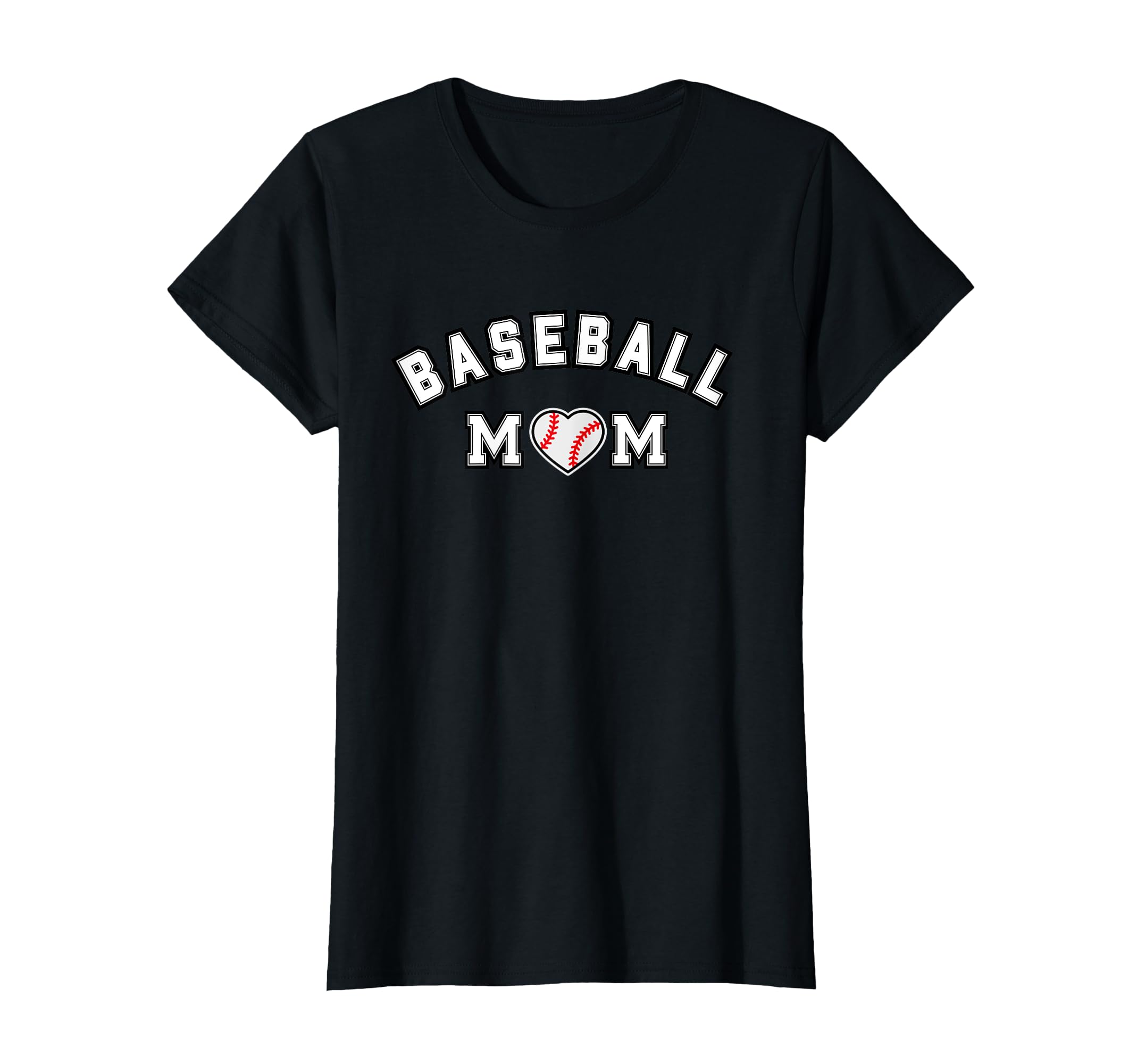 Baseball Mom Heart Ball Mothers Day T-Shirt - Unique Graphic for Adults - T-Shirt, Sweatshirt, Hoodie