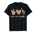 Peace Love Giraffes Safari Zoo T-Shirt - Minimalist Print for Adults - T-Shirt, Sweatshirt, Hoodie
