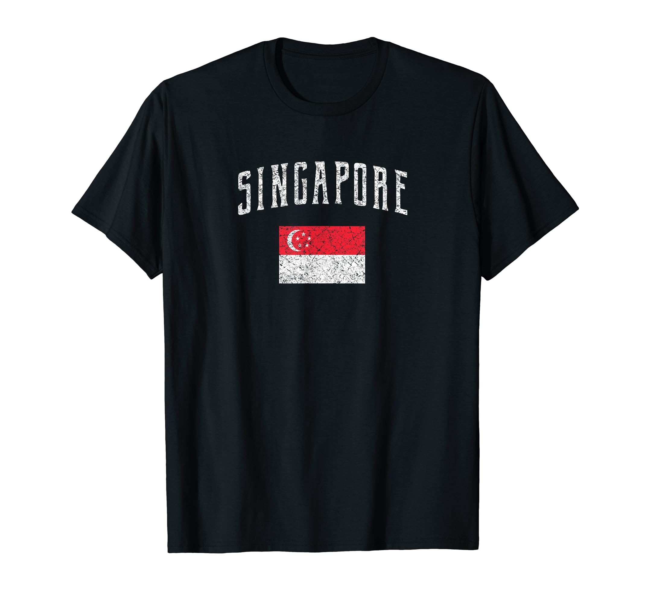 Singapore Singapore Flag Distressed T-Shirt - Trendy Graphic Unisex - T-Shirt, Sweatshirt, Hoodie