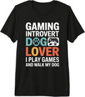 Introvert Dog Lover Gamer - Adult & Kids T-Shirts, Sweatshirts & Hoodies apparel design preview 1