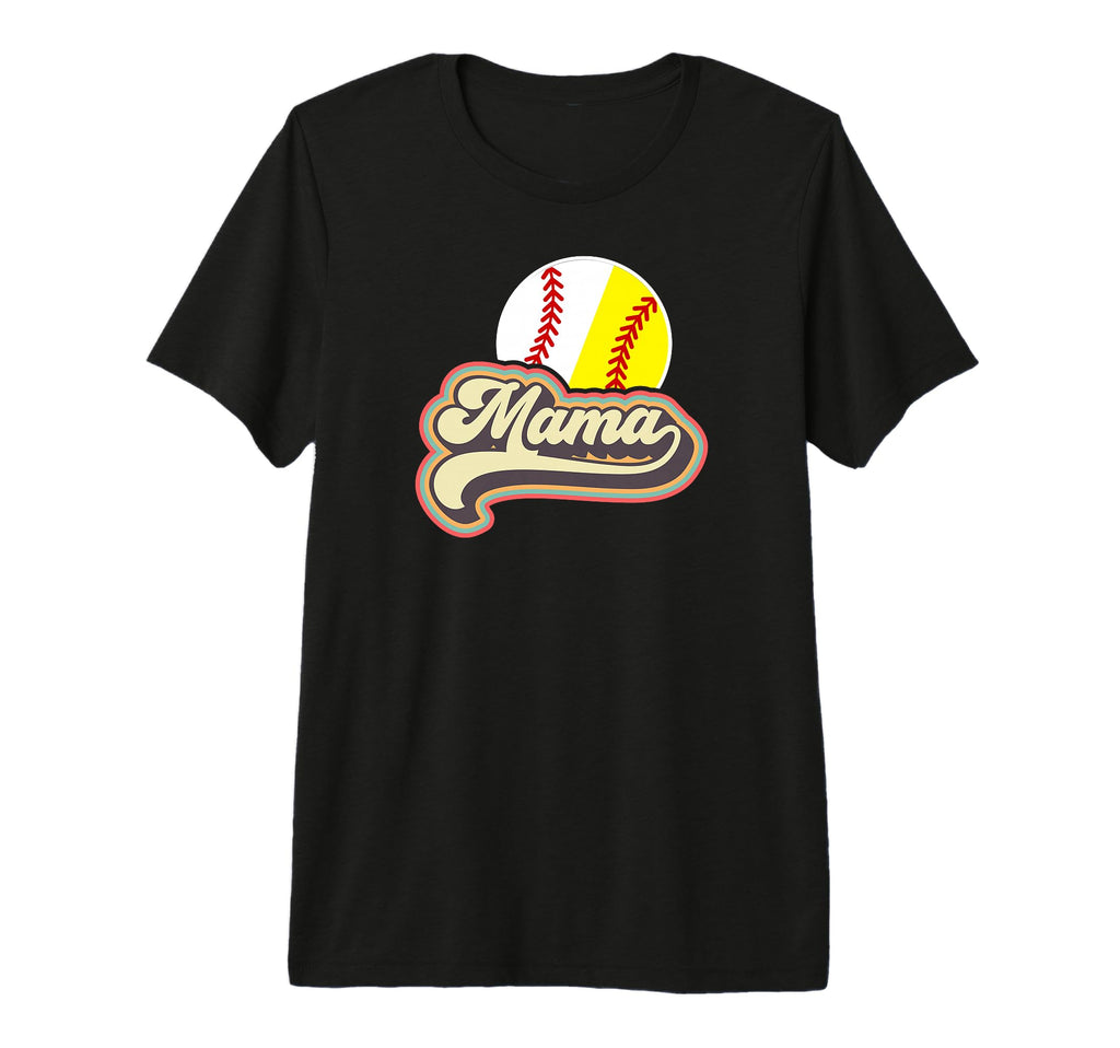 Mama Softball Baseball Mom Baseball T-Shirt - Unique Graphic for Adults - T-Shirt, Sweatshirt, Hoodie