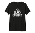 Black Cowboy Gift Tri Blend T-Shirt - Minimalist Print Men Women - T-Shirt, Sweatshirt, Hoodie