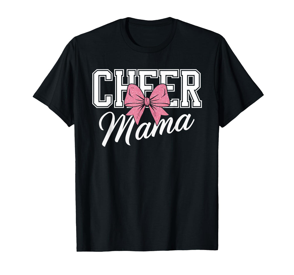 Cheer Mom Mother Bow Cheerleader T-Shirt - Custom Art Print for Adults - T-Shirt, Sweatshirt, Hoodie