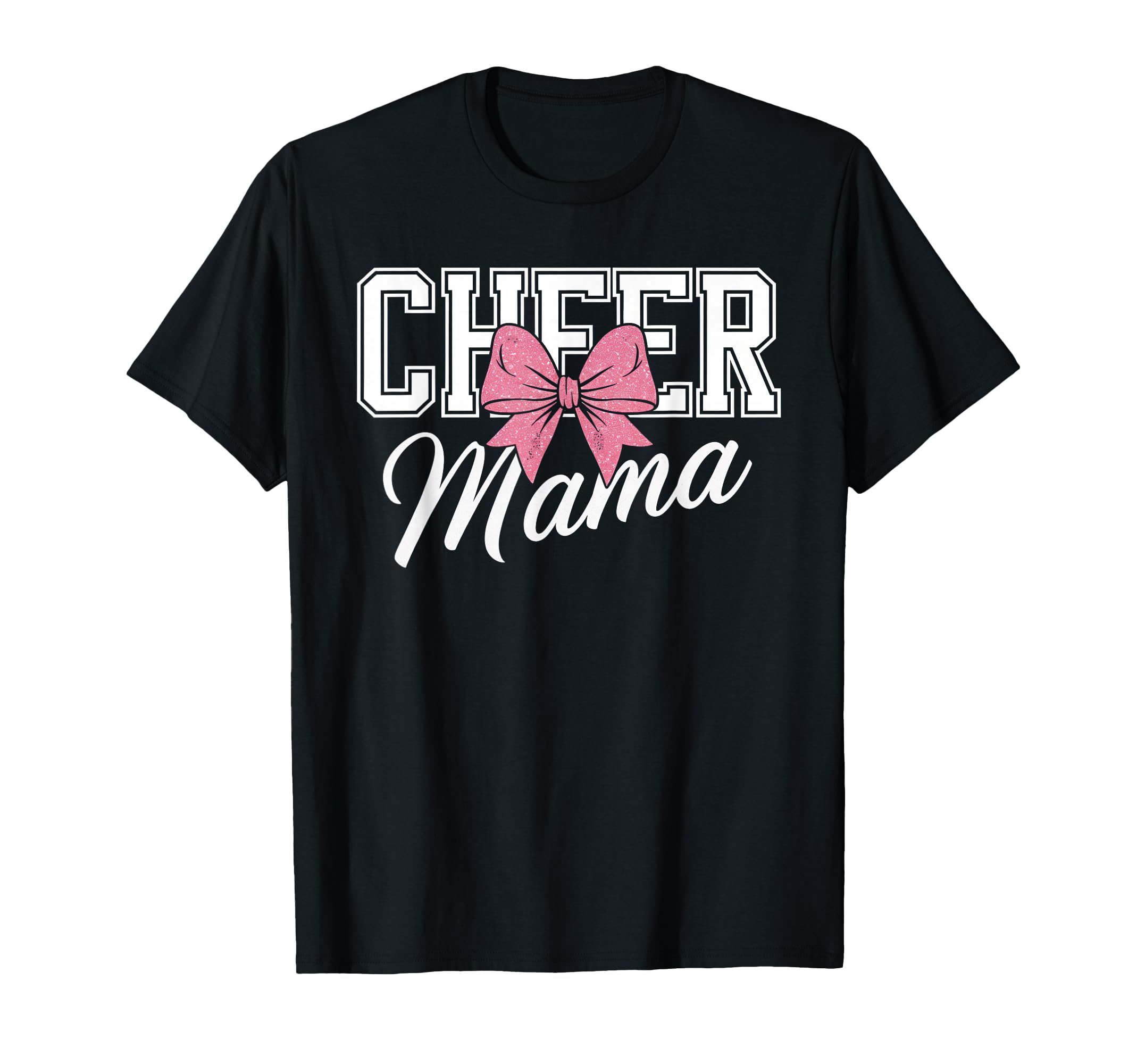 Cheer Mom Mother Bow Cheerleader T-Shirt - Custom Art Print for Adults - T-Shirt, Sweatshirt, Hoodie