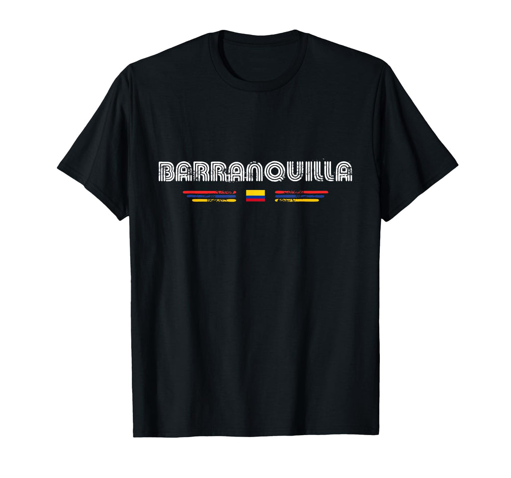 Barranquilla Colombia 70S 80S Type T-Shirt - Custom Art Print Men Women - T-Shirt, Sweatshirt, Hoodie