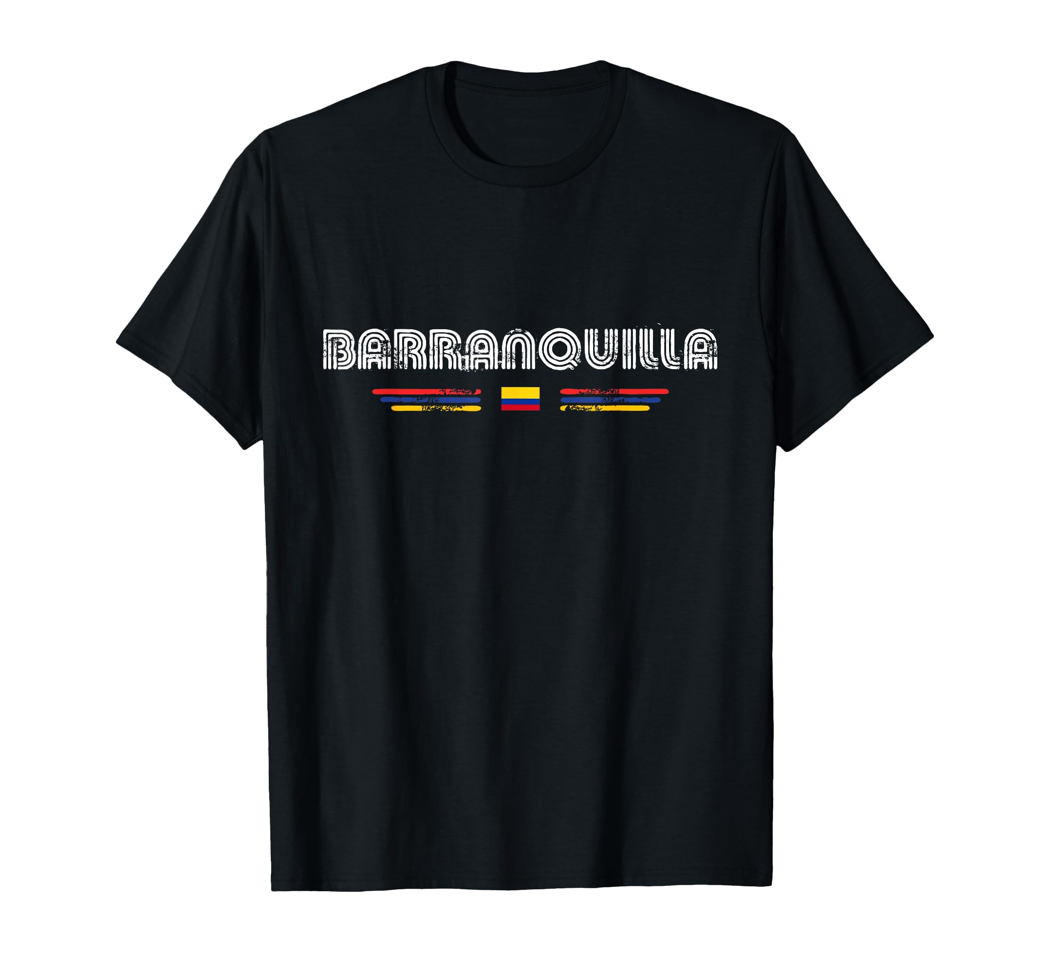 Barranquilla Colombia 70S 80S Type T-Shirt - Custom Art Print Men Women - T-Shirt, Sweatshirt, Hoodie