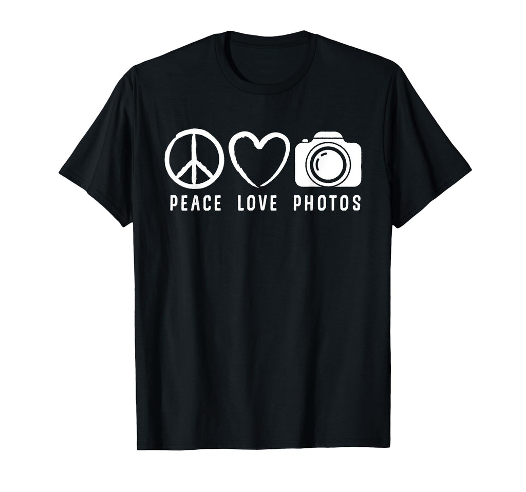Photography Lover Gift Peace Love T-Shirt - Custom Art Print Men Women - T-Shirt, Sweatshirt, Hoodie