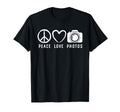 Photography Lover Gift Peace Love T-Shirt - Custom Art Print Men Women - T-Shirt, Sweatshirt, Hoodie