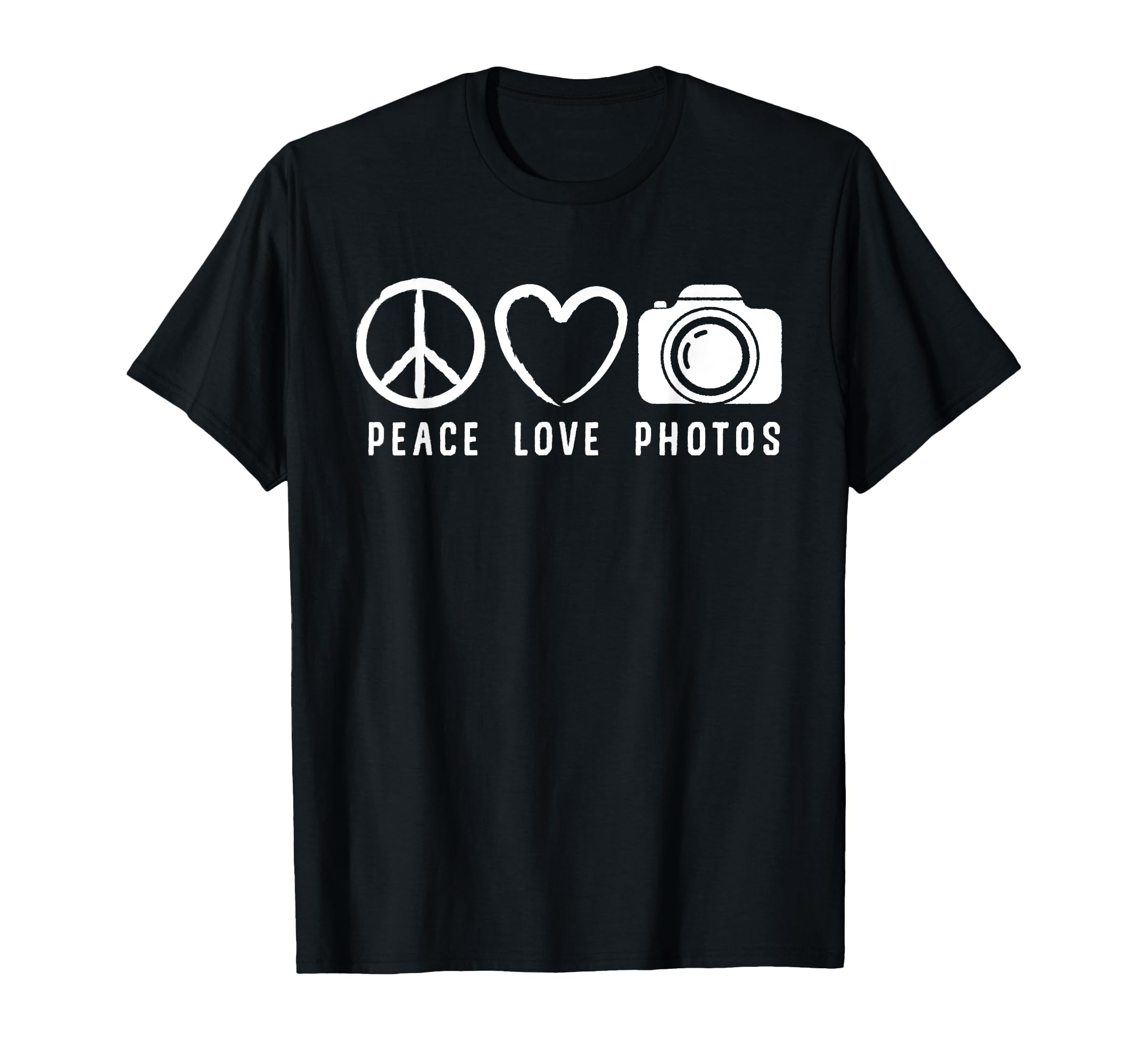 Photography Lover Gift Peace Love T-Shirt - Custom Art Print Men Women - T-Shirt, Sweatshirt, Hoodie