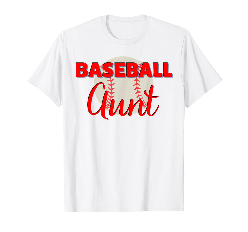 Baseball Aunt Family Matching Aunt T-Shirt - Novelty Apparel Unisex - T-Shirt, Sweatshirt, Hoodie