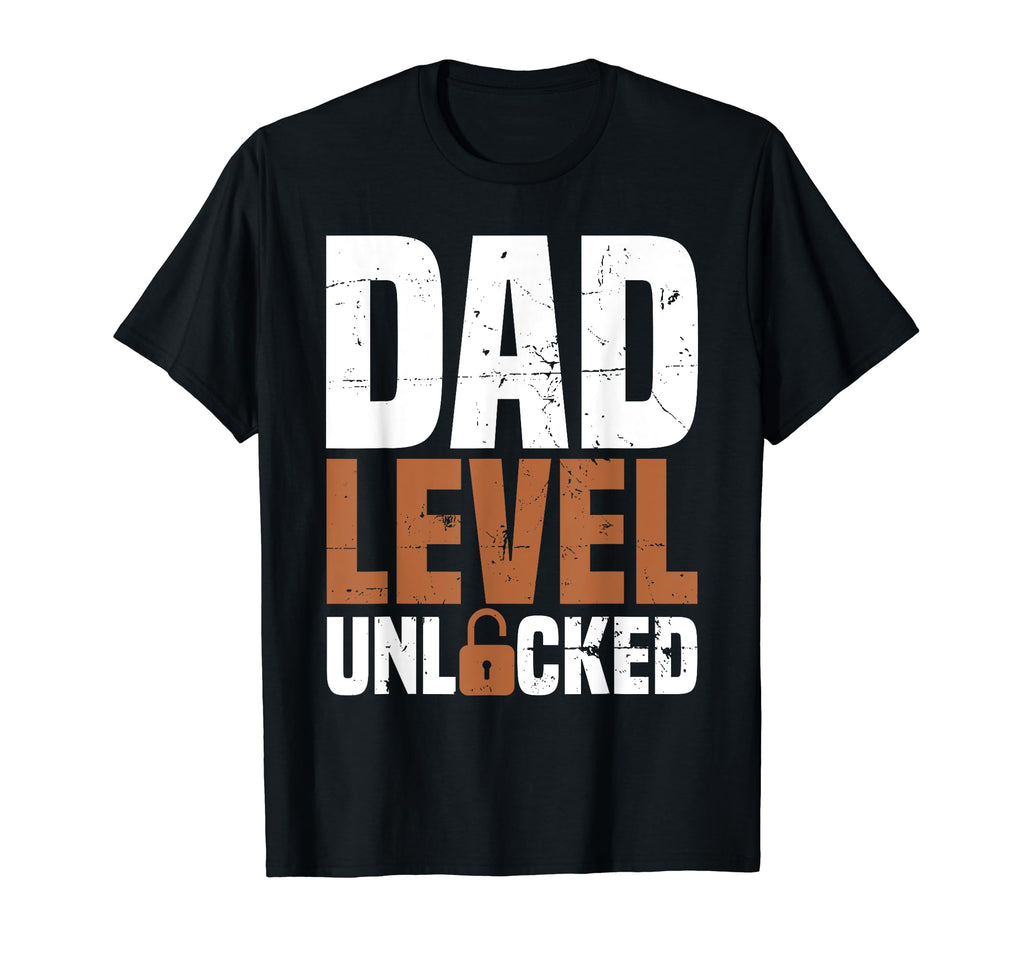 Dad Level Unlocked Fathers Day Gamer Dad T-Shirt - Unique Graphic Unisex - T-Shirt, Sweatshirt, Hoodie