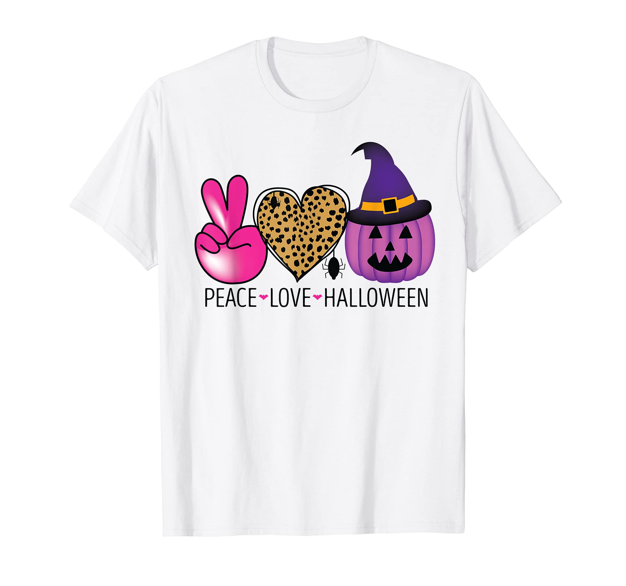 Peace Love Halloween T-Shirt - Fun Novelty Design Men Women - T-Shirt, Sweatshirt, Hoodie