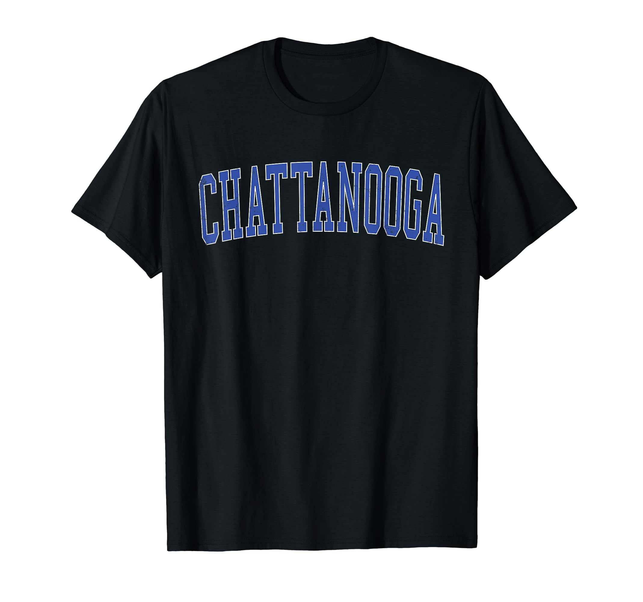 Chattanooga Tn Distressed Blue Varsity T-Shirt - Graphic Print Unisex - T-Shirt, Sweatshirt, Hoodie