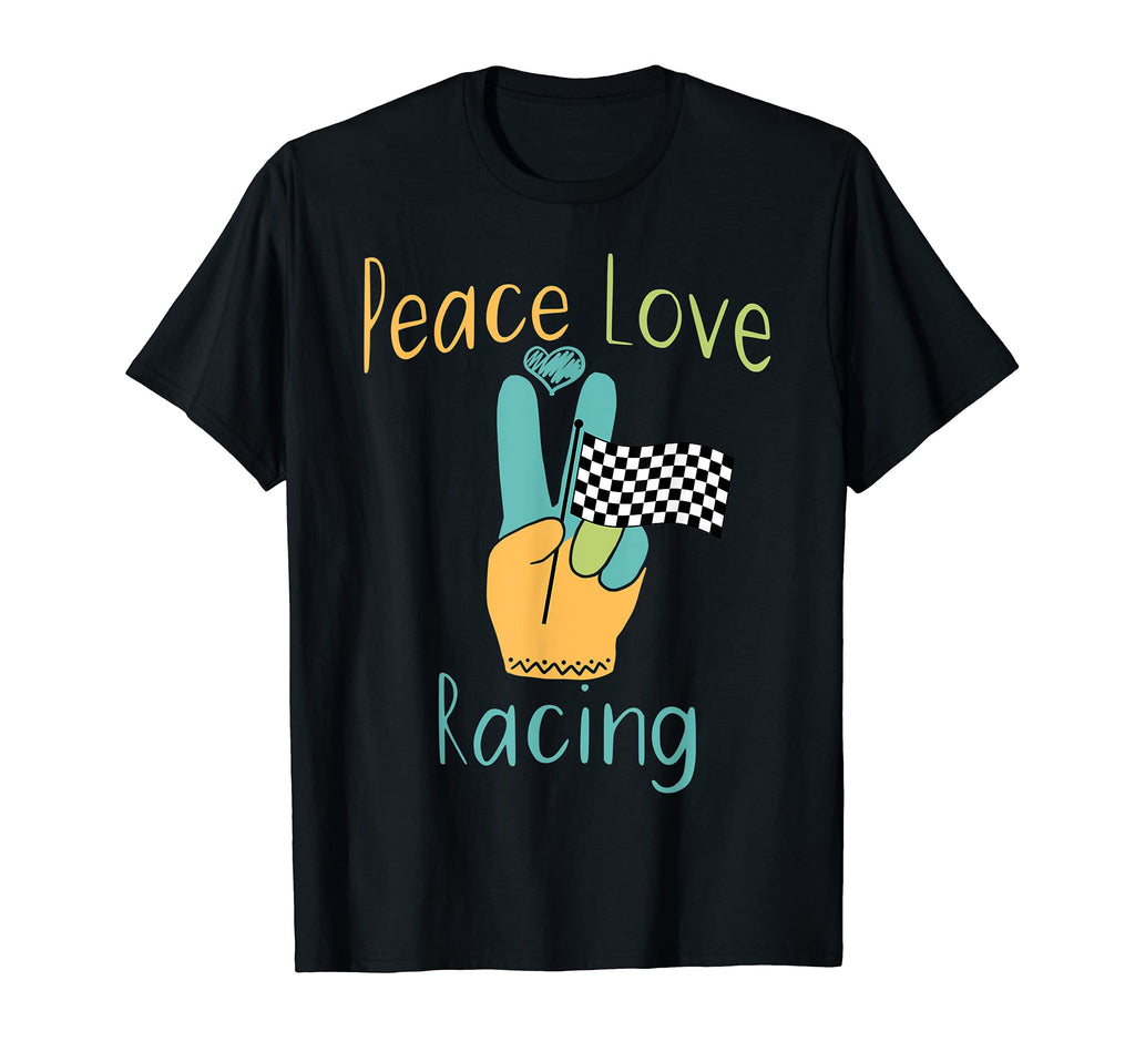 Peace Love Racing T-Shirt - Aesthetic Graphic Unisex - T-Shirt, Sweatshirt, Hoodie