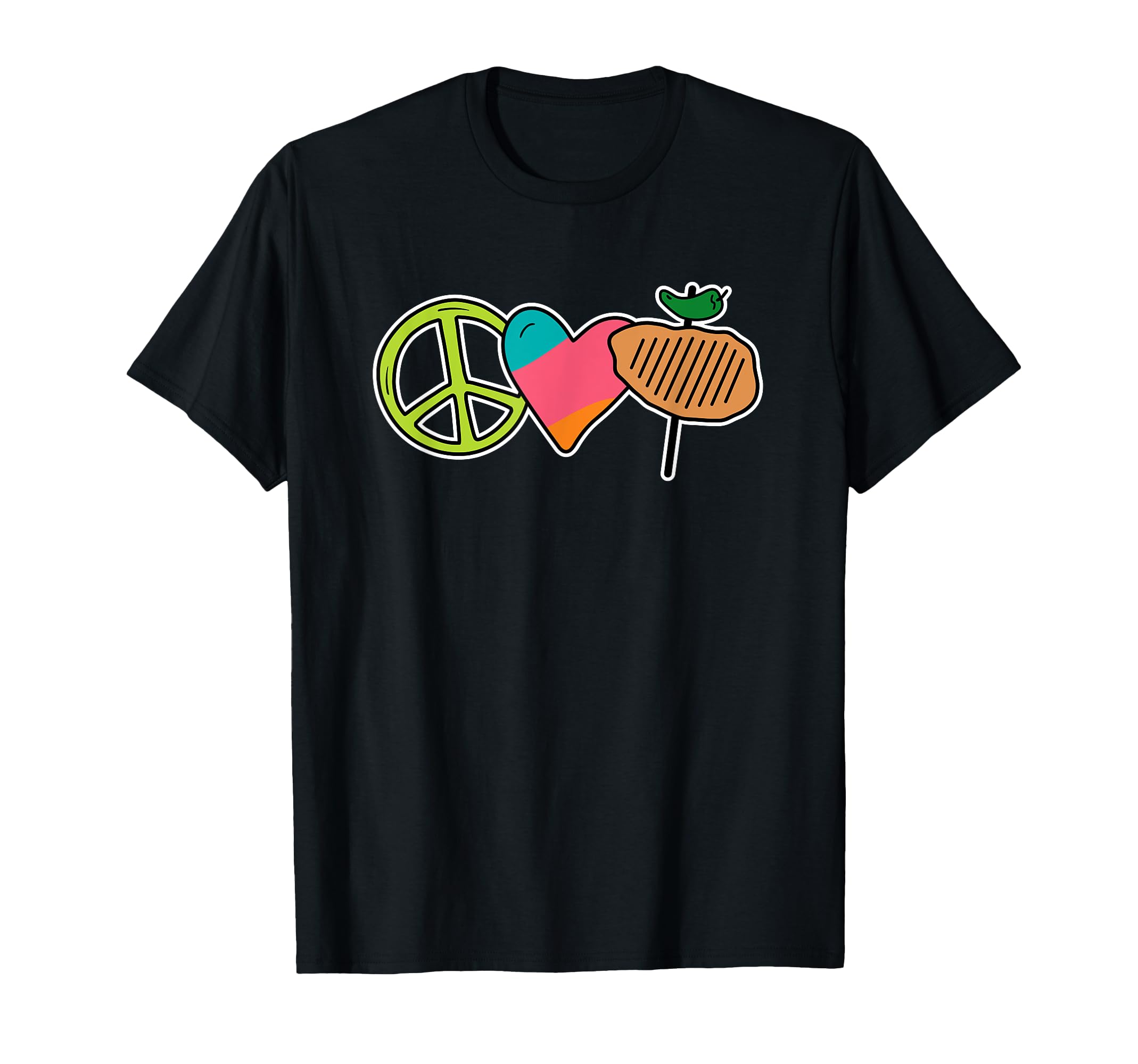 Peace Love And Chicken Stick T-Shirt - Casual Everyday Wear for Adults - T-Shirt, Sweatshirt, Hoodie