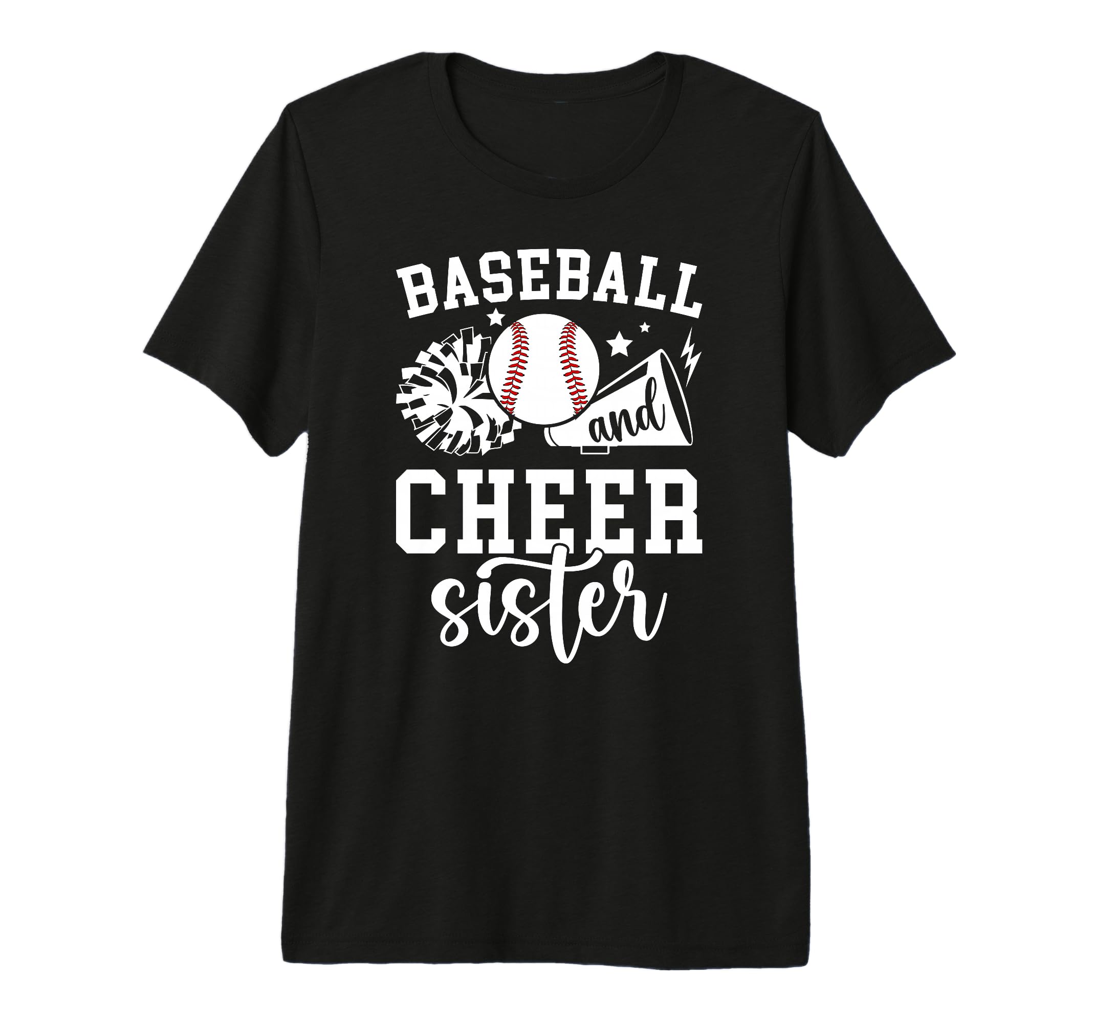 Baseball And Cheer Sister Cheerleading T-Shirt - Streetwear Style Unisex - T-Shirt, Sweatshirt, Hoodie