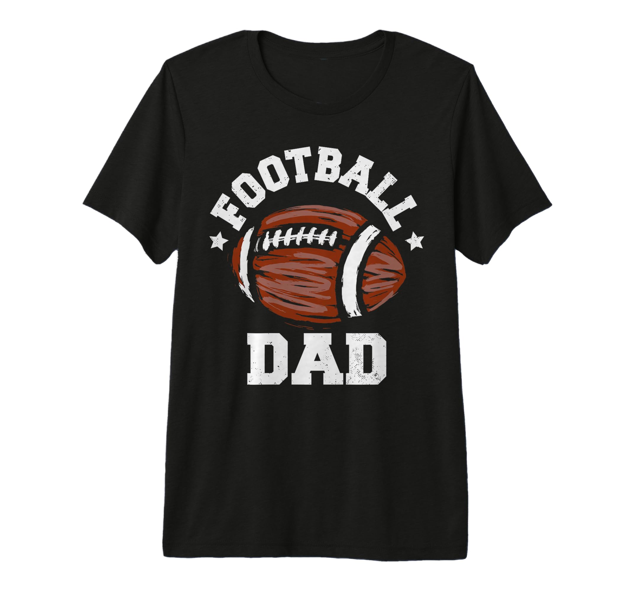 Mens Football Dad Distressed Football T-Shirt - Unique Graphic Unisex - T-Shirt, Sweatshirt, Hoodie