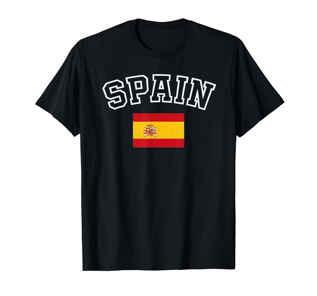 Spain Flag Distressed Heritage T-Shirt - Custom Art Print for Adults - T-Shirt, Sweatshirt, Hoodie