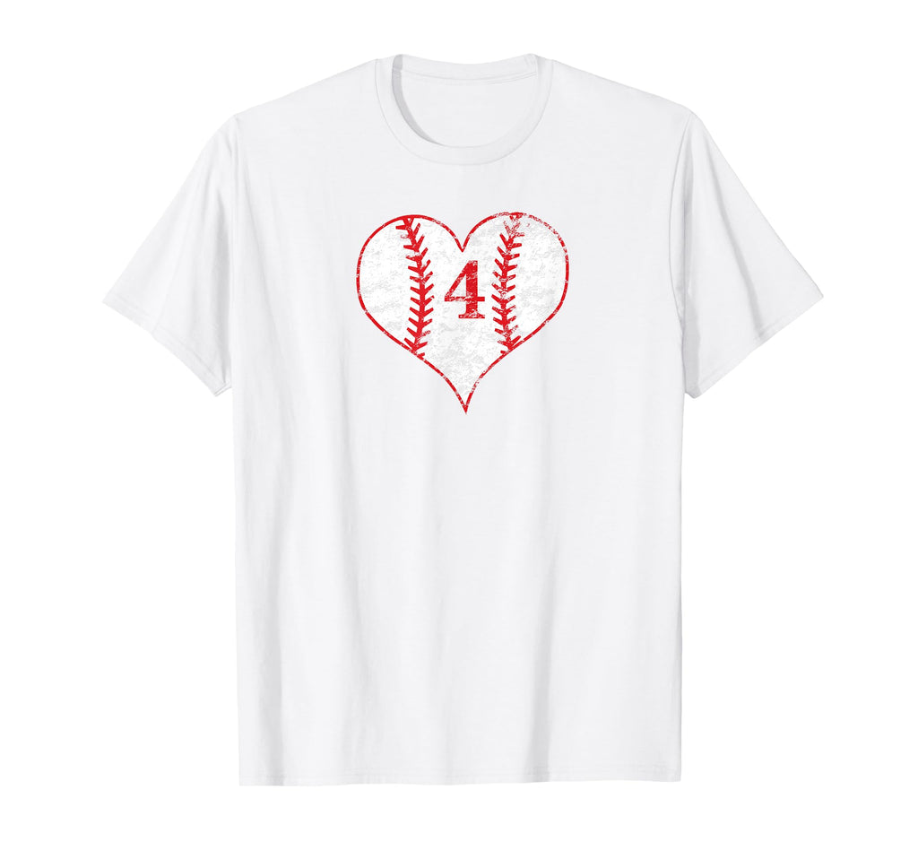 Love Baseball Mom 4 Baseball Heart T-Shirt - Aesthetic Graphic Men Women - T-Shirt, Sweatshirt, Hoodie