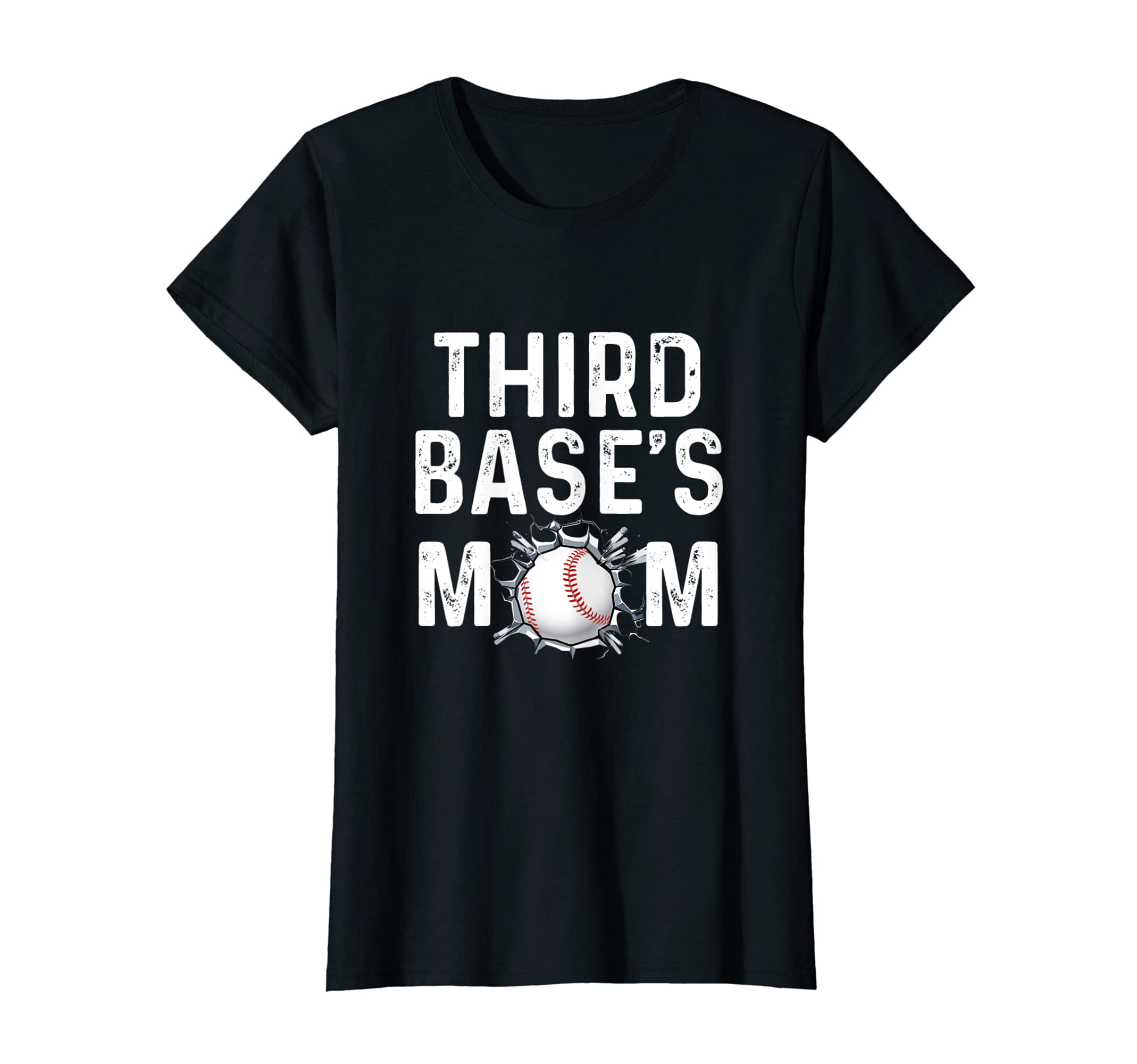 Womens Third Base Player Mom Softball T-Shirt - Novelty Apparel Unisex - T-Shirt, Sweatshirt, Hoodie