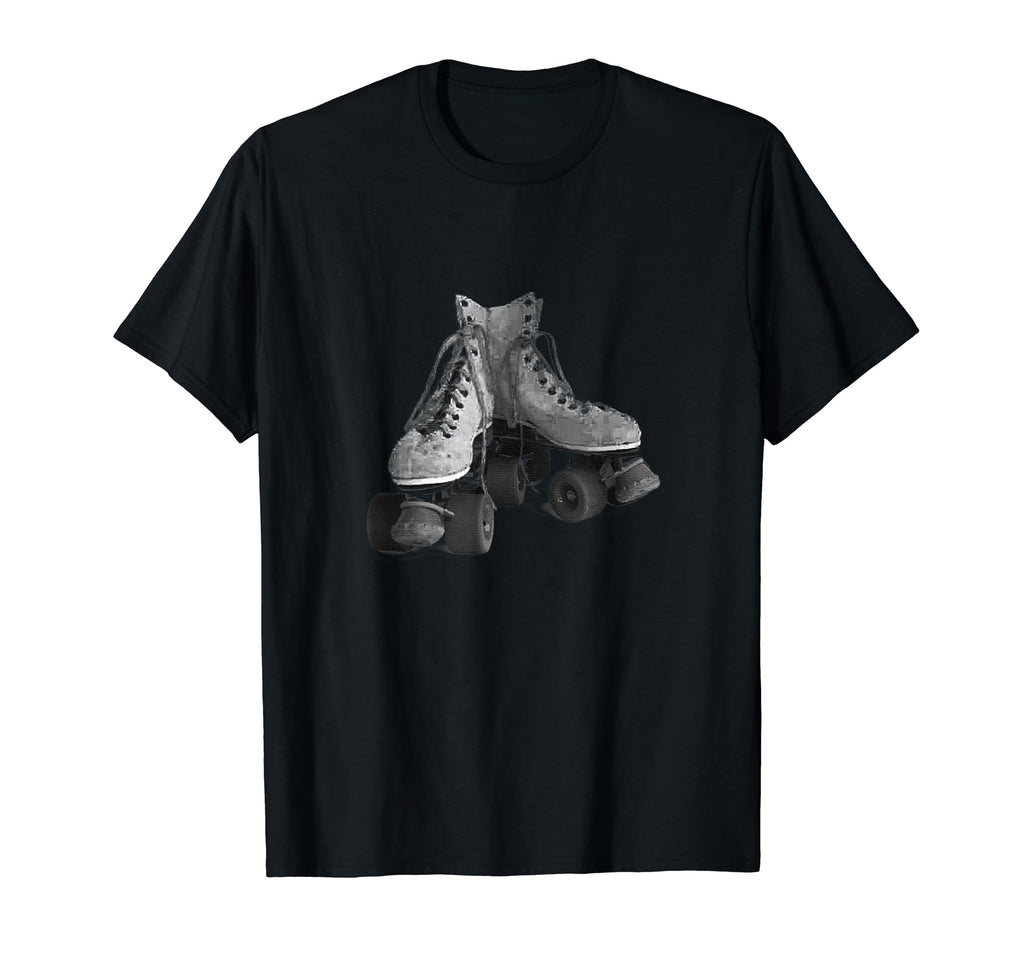 Pair Roller Skates Skating Rink T-Shirt - Minimalist Print Men Women - T-Shirt, Sweatshirt, Hoodie