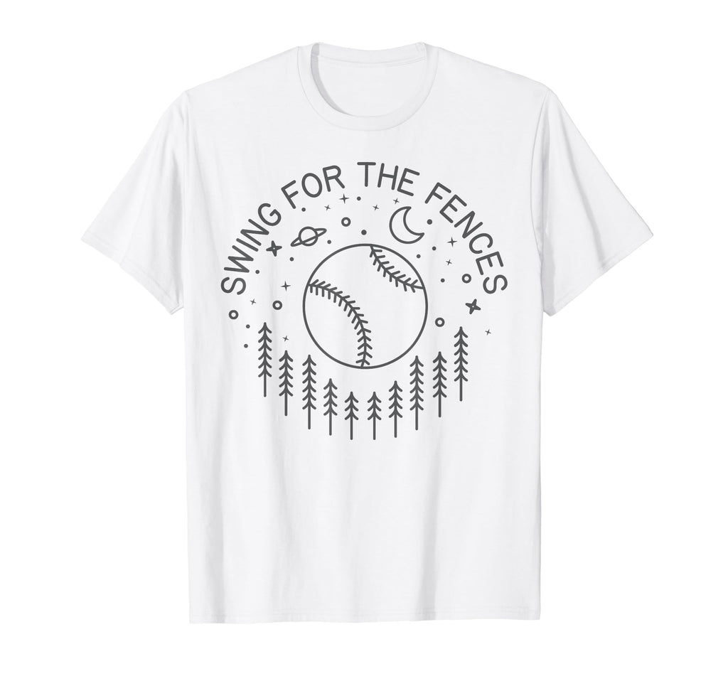 Baseball Swing Fences Line Art T-Shirt - Streetwear Style Men Women - T-Shirt, Sweatshirt, Hoodie