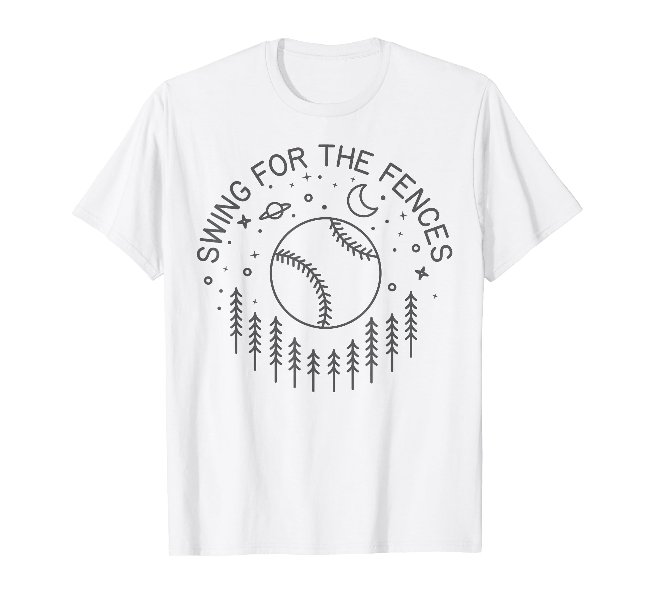 Baseball Swing Fences Line Art T-Shirt - Streetwear Style Men Women - T-Shirt, Sweatshirt, Hoodie