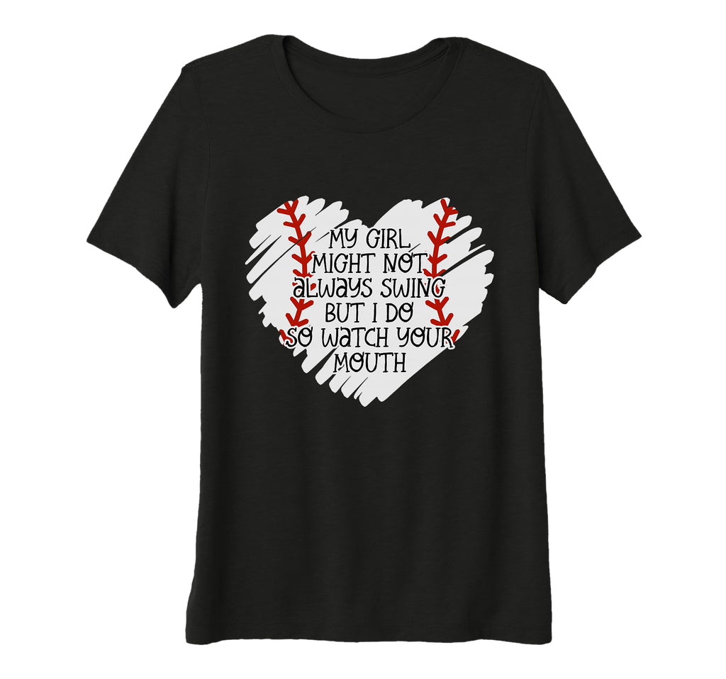 Womens Baseball Outfit Moms My Might T-Shirt - Custom Art Print Men Women - T-Shirt, Sweatshirt, Hoodie