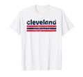 Cleveland Ohio Three Stripe Weathered T-Shirt - Custom Art Print for Adults - T-Shirt, Sweatshirt, Hoodie
