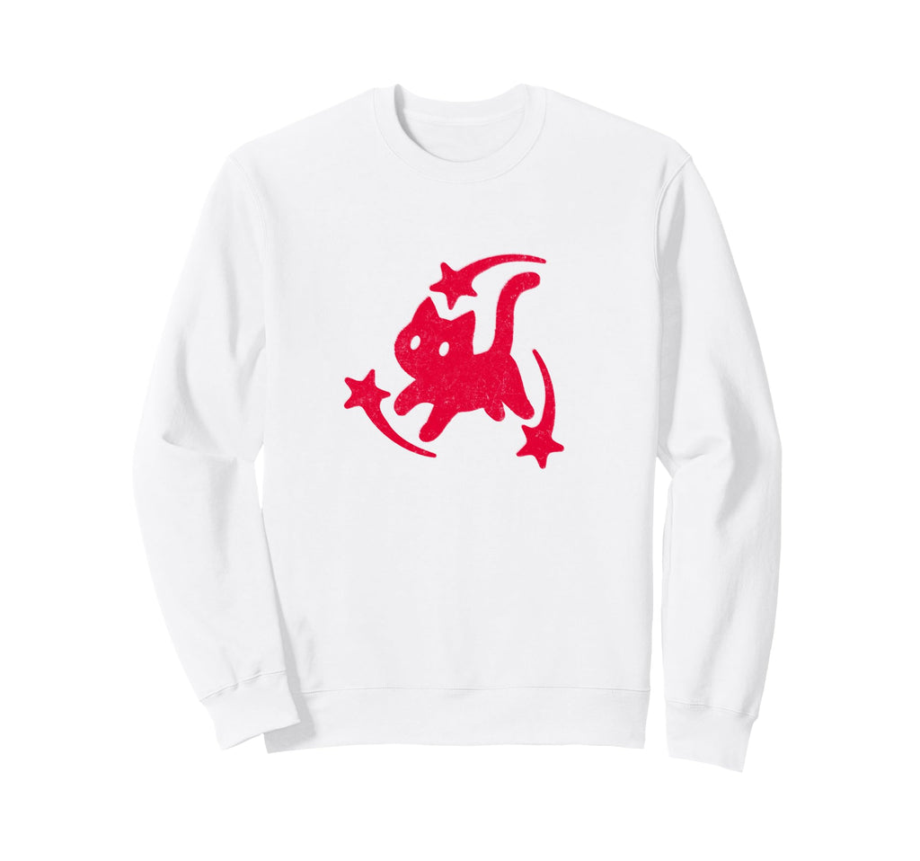 Yk2 Grunge Scary Cat Shooting Stars 90S Sweatshirt - Graphic Print Unisex - T-Shirt, Sweatshirt, Hoodie