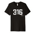316 Area Code Distressed Maize Kansas T-Shirt - Custom Art Print Unisex - T-Shirt, Sweatshirt, Hoodie