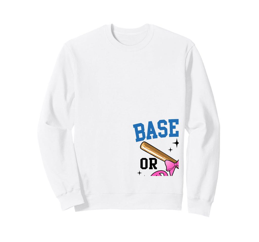 Gender Reveal Baseball Or Bows Sweatshirt - Graphic Print for Adults - T-Shirt, Sweatshirt, Hoodie