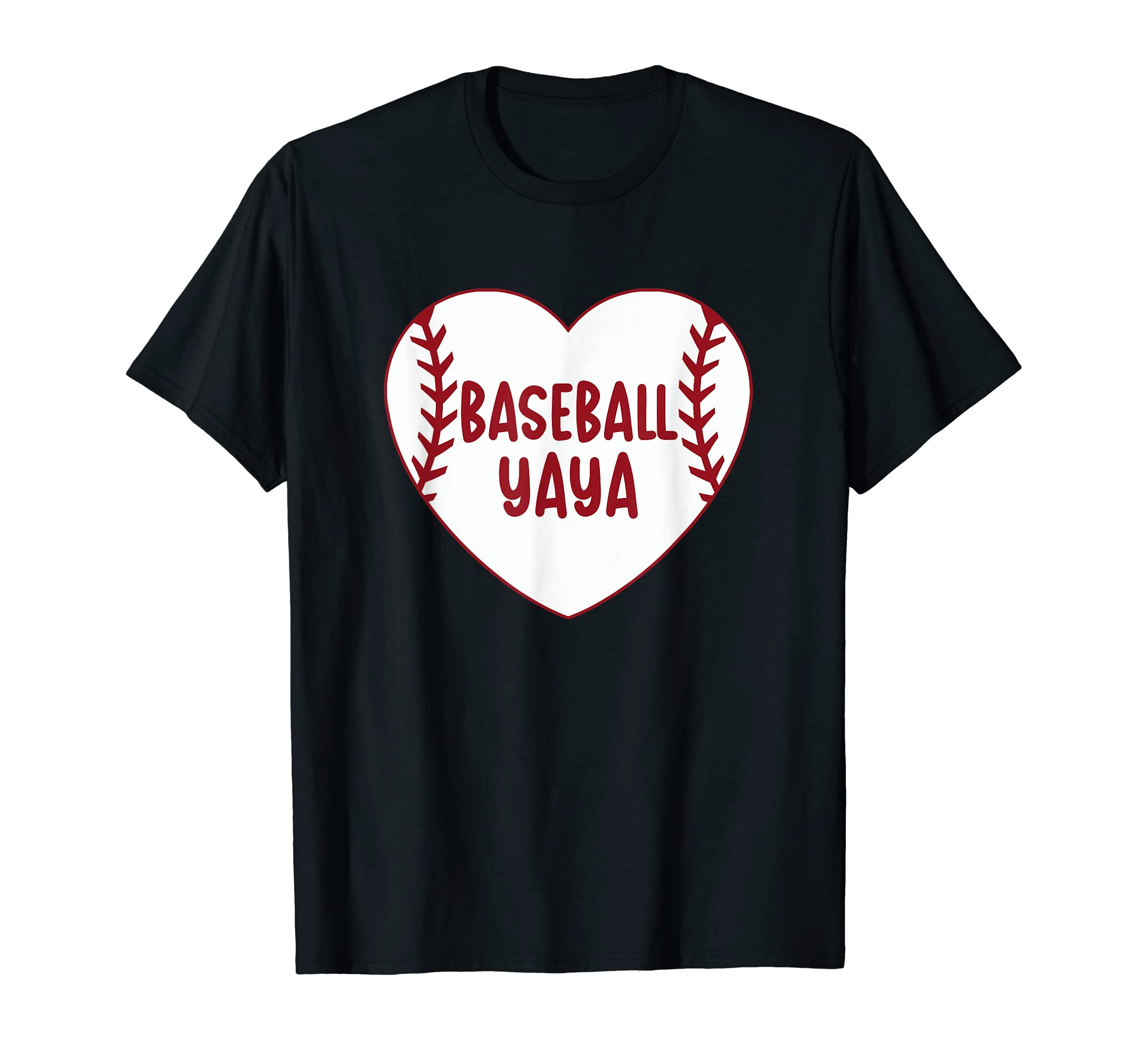 Baseball Yaya Heart Baseball T-Shirt - Aesthetic Graphic for Adults - T-Shirt, Sweatshirt, Hoodie