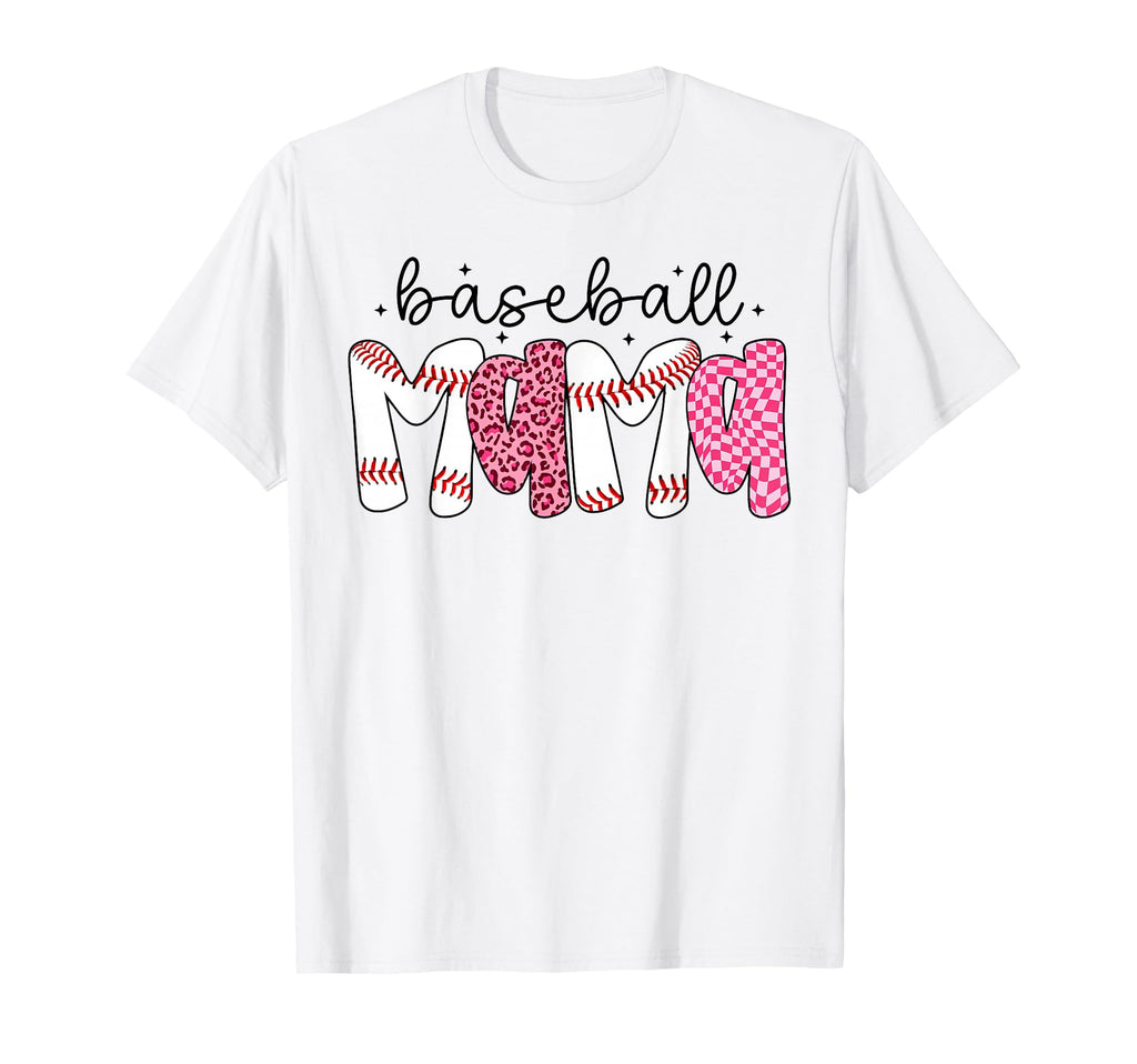 Preppy Baseball Mama Baseball Mom T-Shirt - Custom Art Print for Adults - T-Shirt, Sweatshirt, Hoodie