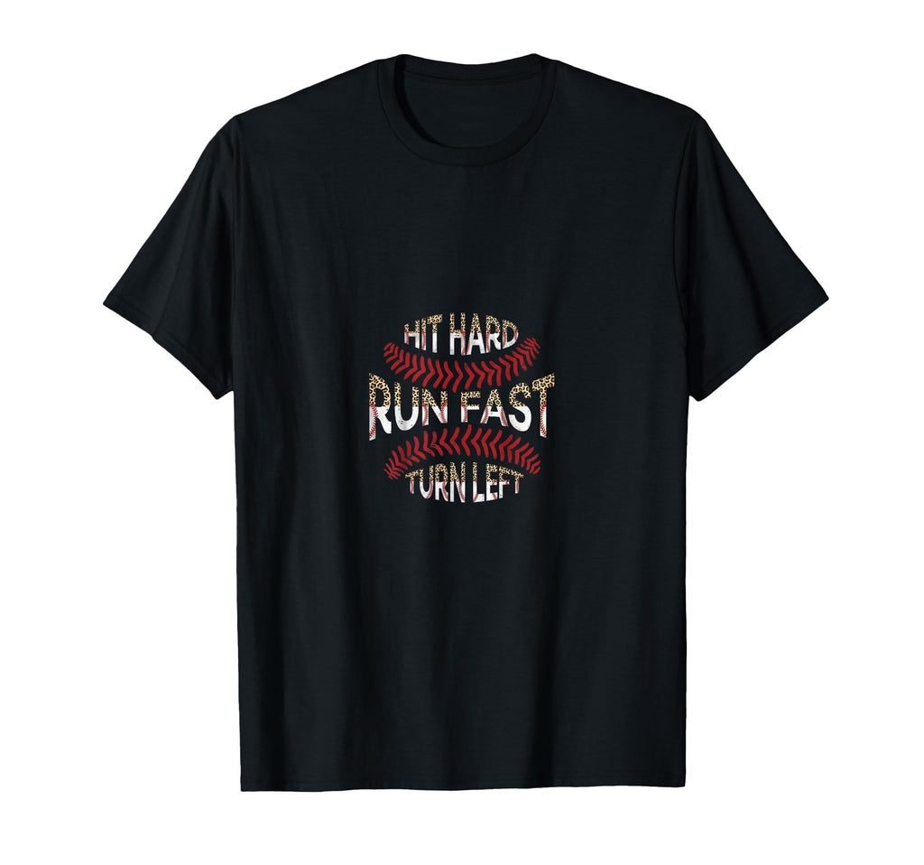 Hit Hard Run Fast Turn Left Leopard T-Shirt - Graphic Print Unisex - T-Shirt, Sweatshirt, Hoodie
