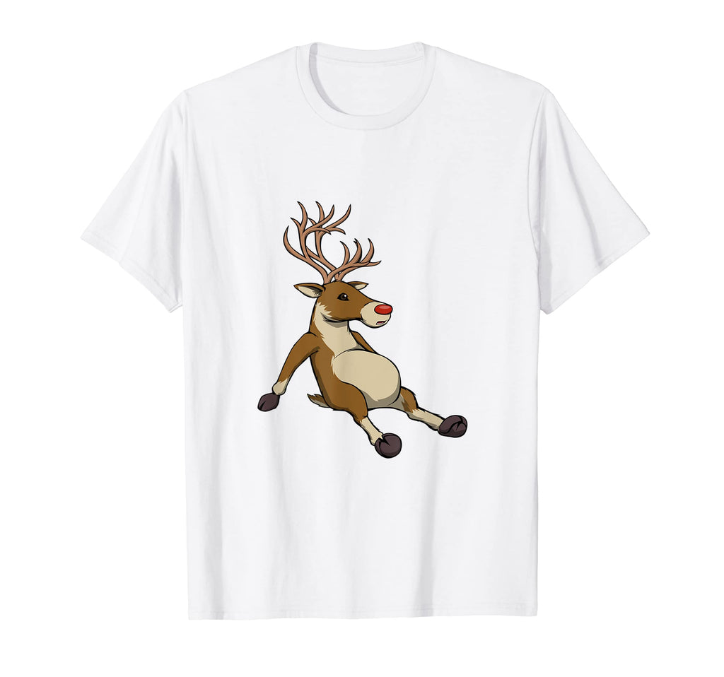 Santa Claus Reindeer Eats Too Mutch T-Shirt - Unique Graphic Men Women - T-Shirt, Sweatshirt, Hoodie