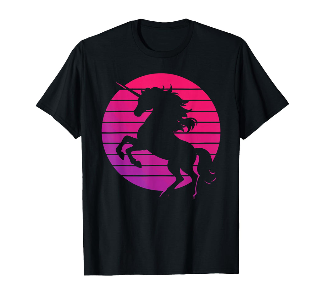 Unicorn 80S Sunset Vaporwave T-Shirt - Novelty Apparel Men Women - T-Shirt, Sweatshirt, Hoodie
