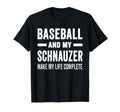 Baseball And My Schnauzer Mama Dog Lover T-Shirt - Unique Graphic Unisex - T-Shirt, Sweatshirt, Hoodie