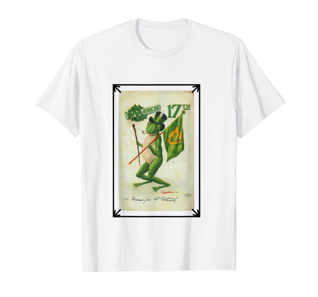 Postcard St Patricks Day Frog T-Shirt - Casual Everyday Wear Men Women - T-Shirt, Sweatshirt, Hoodie