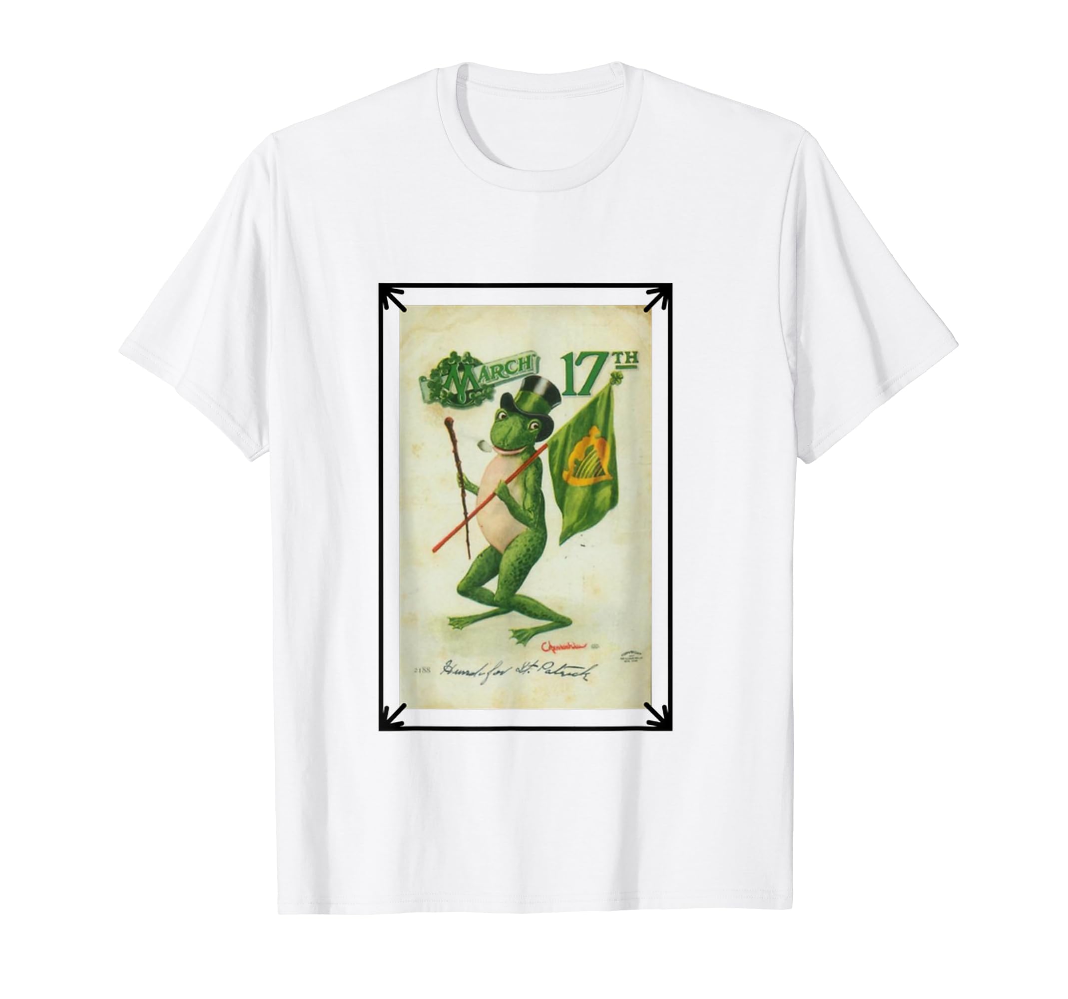 Postcard St Patricks Day Frog T-Shirt - Casual Everyday Wear Men Women - T-Shirt, Sweatshirt, Hoodie