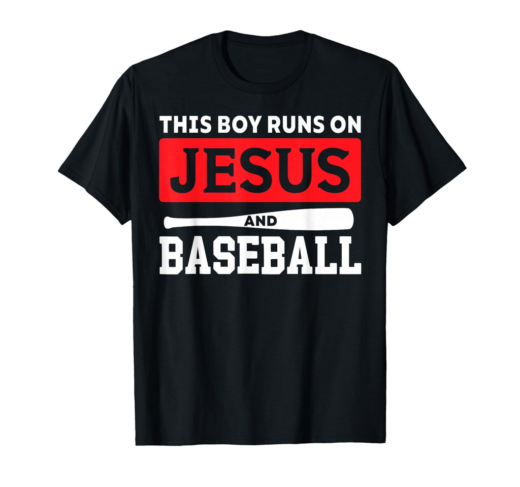 This Runs Jesus And Baseball T-Shirt - Minimalist Print for Adults - T-Shirt, Sweatshirt, Hoodie