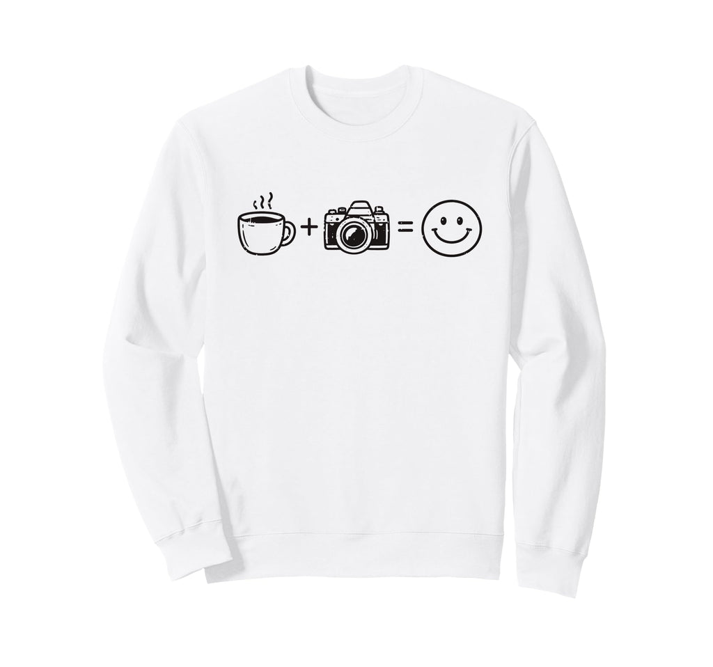 Funny Photographer Coffee Camera Sweatshirt - Aesthetic Graphic Men Women - T-Shirt, Sweatshirt, Hoodie