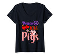 Peace Love Pigs Hearts Hog Gift Farm T-Shirt - Custom Art Print Unisex - T-Shirt, Sweatshirt, Hoodie