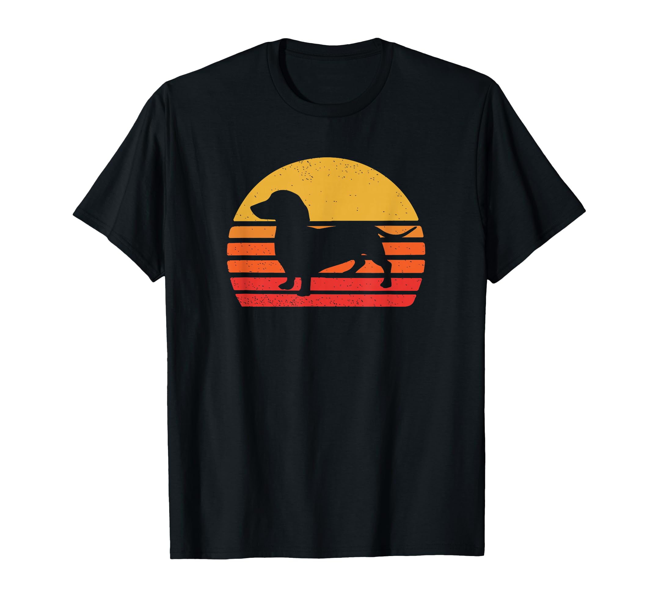 70S 80S Sunset Dachshund Lover T-Shirt - Custom Art Print Men Women - T-Shirt, Sweatshirt, Hoodie