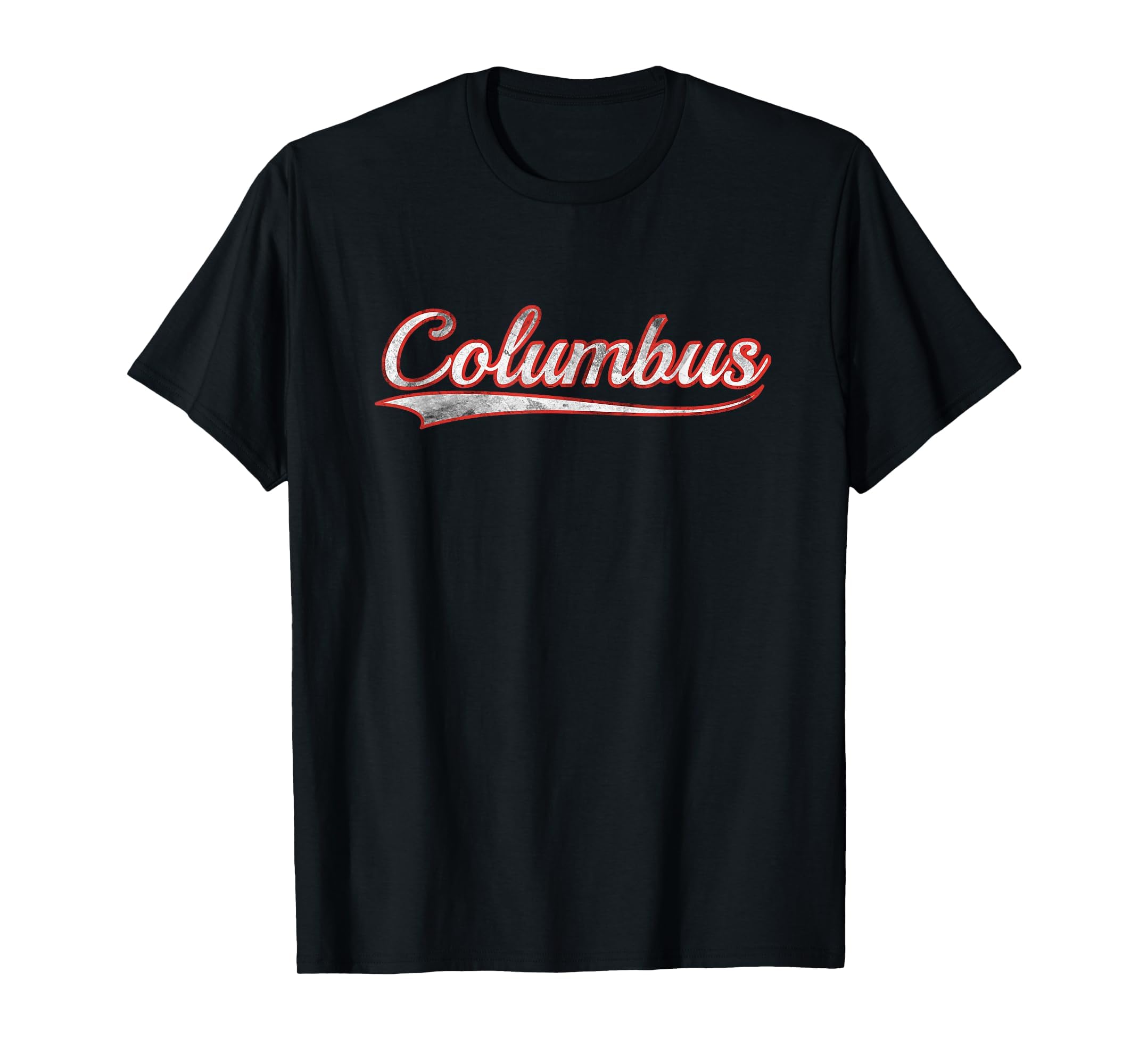 Columbus Varsity Distressed Throwback T-Shirt - Novelty Apparel for Adults - T-Shirt, Sweatshirt, Hoodie