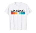 Cincinnati 70S 80S Distressed T-Shirt - Casual Everyday Wear for Adults - T-Shirt, Sweatshirt, Hoodie